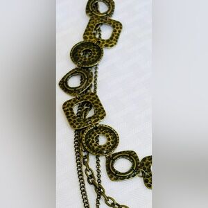 Antique Gold Look Chain Link Necklace